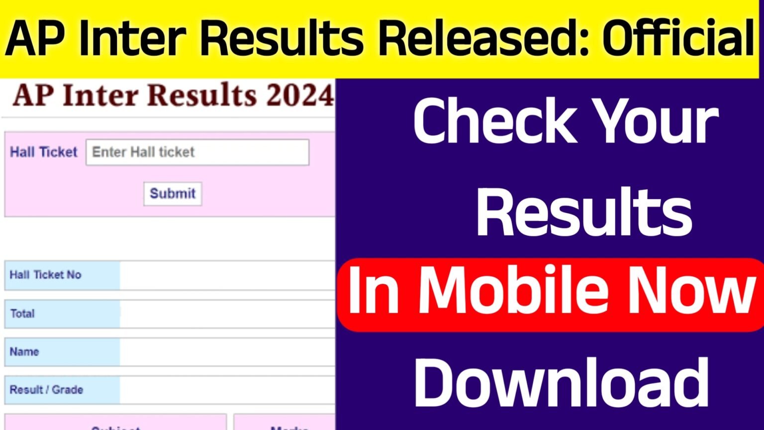 AP Inter Results 2024 Released Official AP Inter 1st & 2nd Year